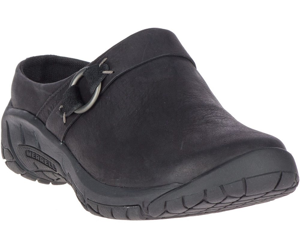 Merrell Barefoot Sko Dame - Encore Slide 4 Læder - Sort - TBF316089